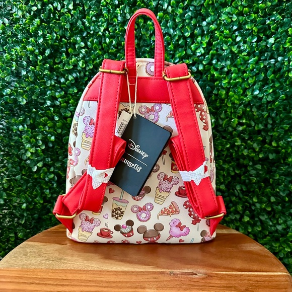 Loungefly Disney Mickey Mouse & Minnie Mouse Treats Mini Backpack - Picture 3 of 6